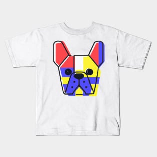 French Bulldog Pop Art Dog Owner Frenchie Funny Portrait Kids T-Shirt